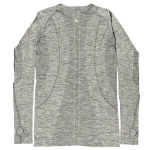 Lululemon Swiftly Tech Women Size 8 Long Sleeve Top Color Gray Stretch Comfort